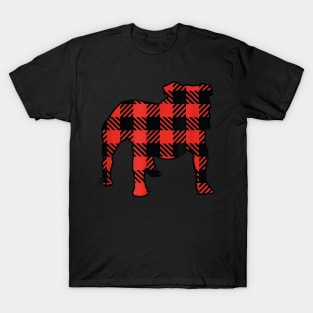 Bulldog Buffalo Plaid T-Shirt